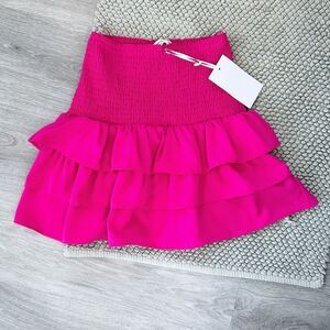 NWT Amanda Uprichard Mariska Hot Pink Skirt